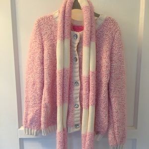 Isaac Mizrahi sweater and scarf set sz 6